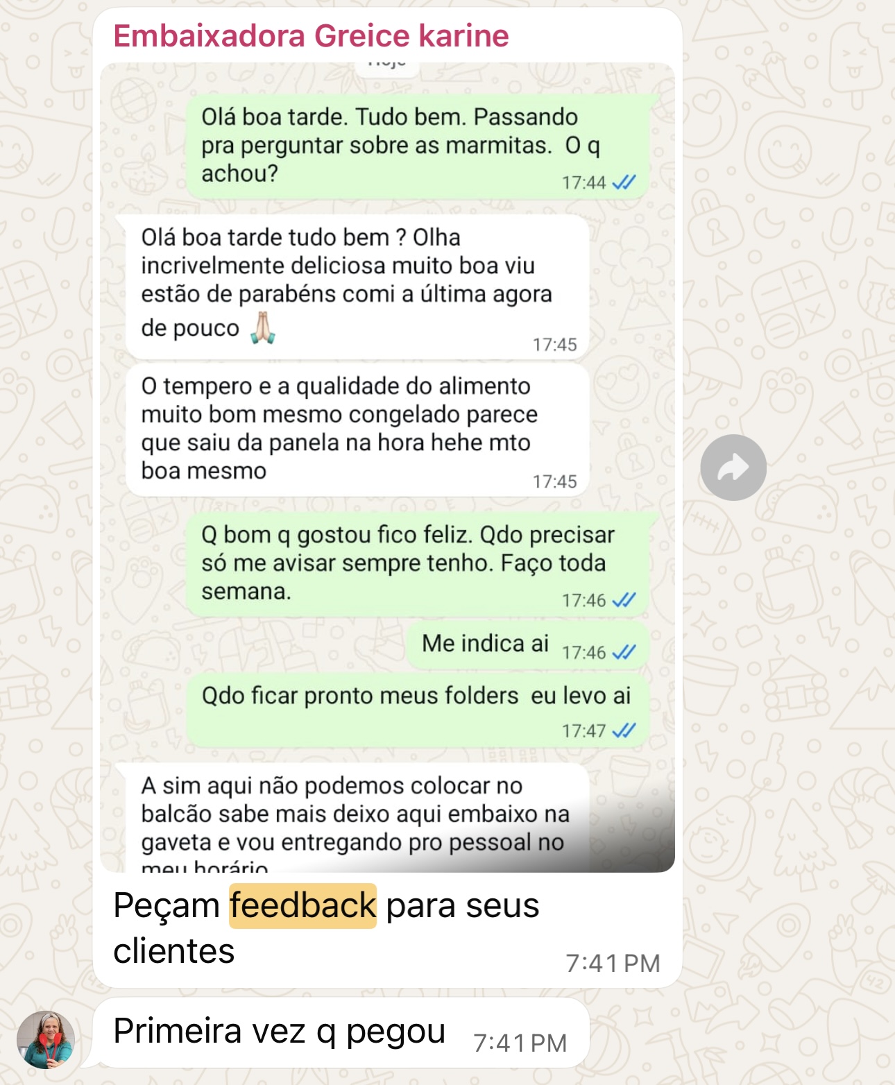 Depoimento de aluna 7