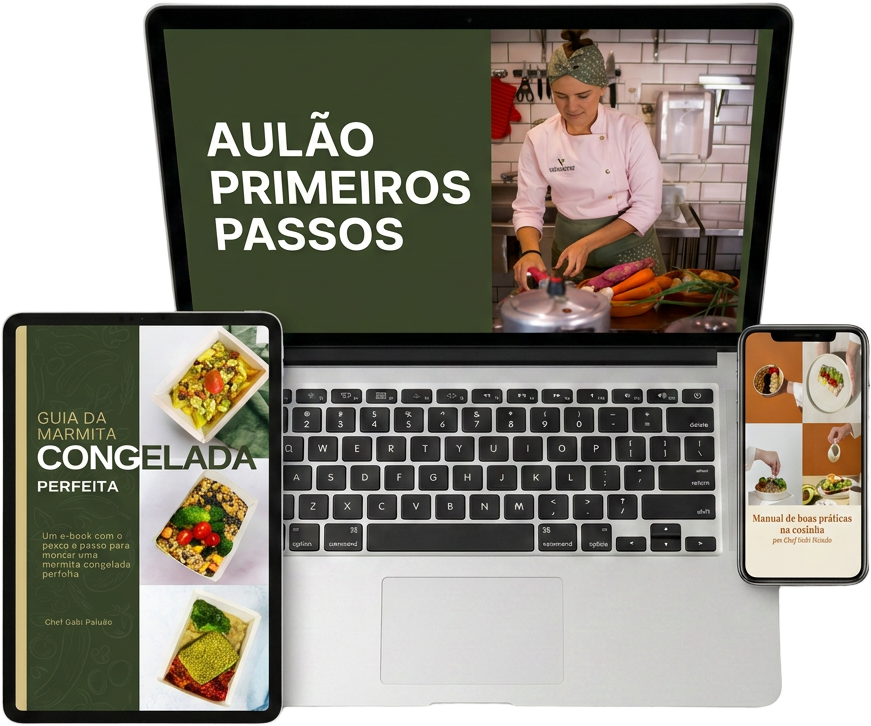 Mockup da área de membros na Hotmart com notebook, tablet e celular
